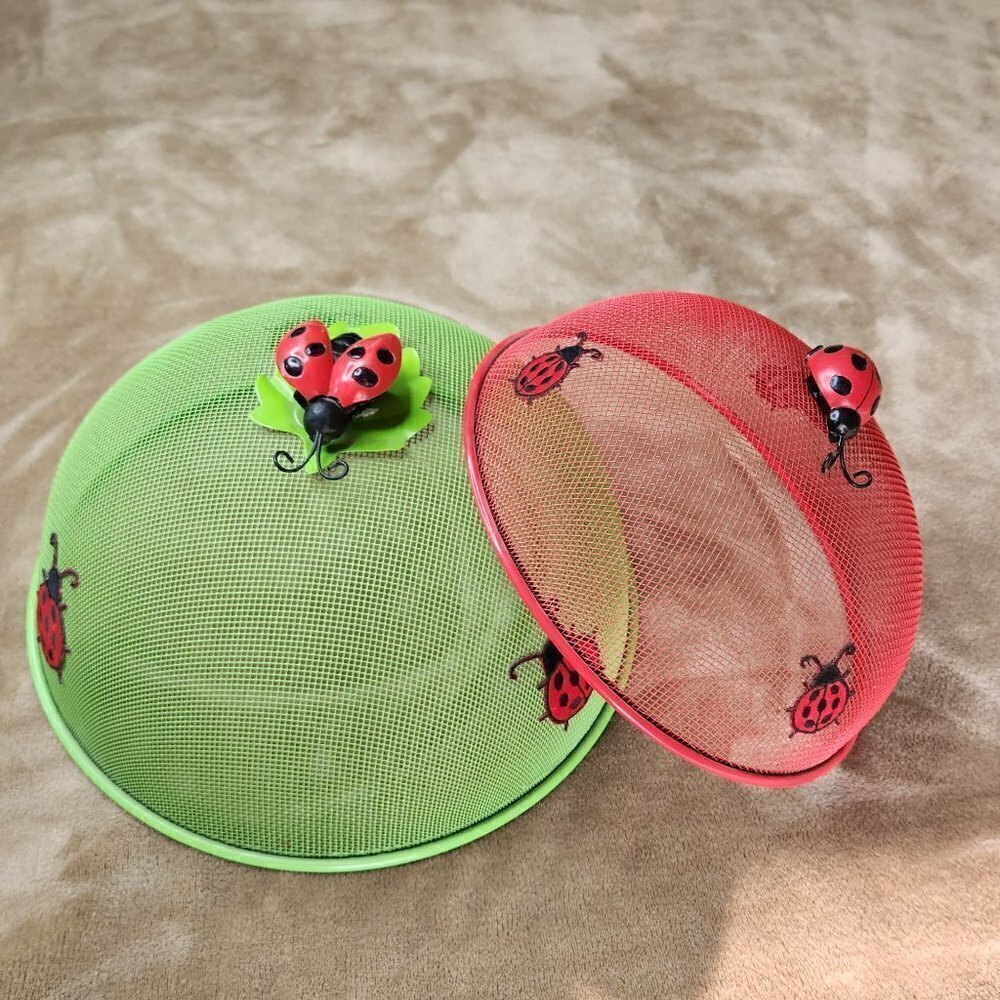 Ladybug Wire Mesh Food Covers (2)